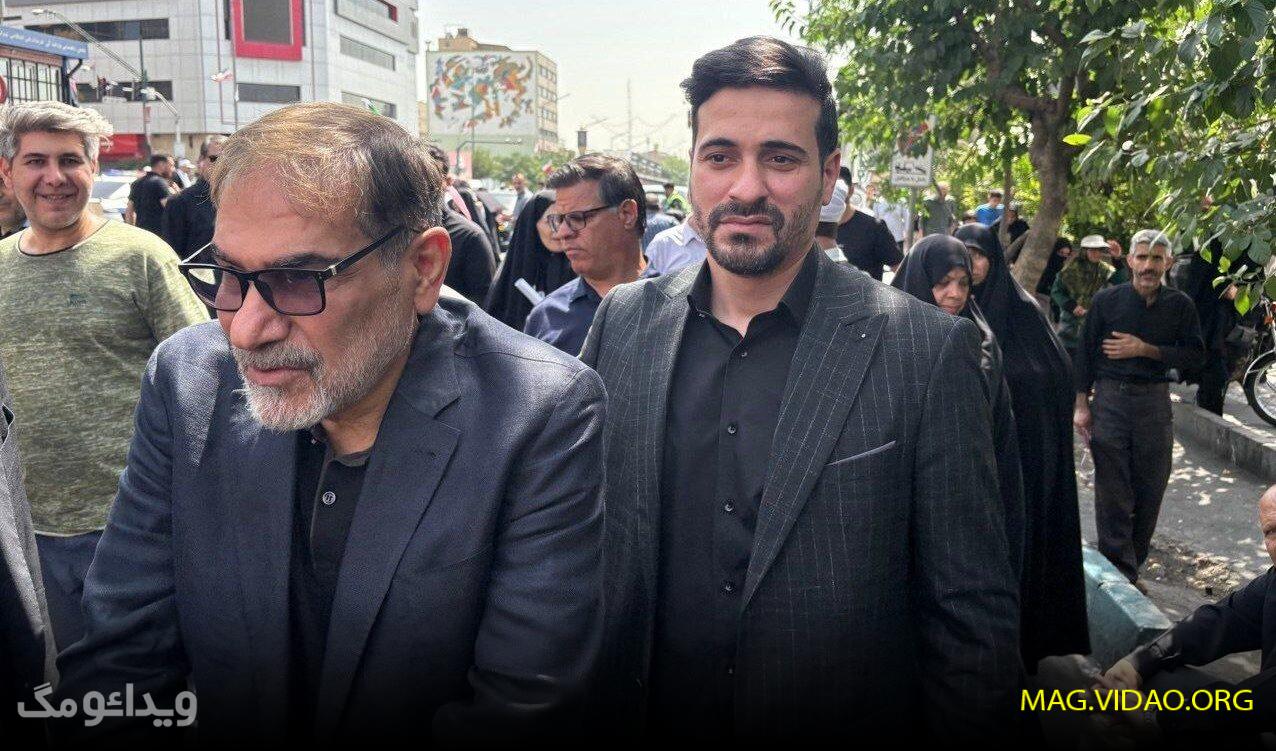 تصاویر حضور علی شمخانی در مراسم وداع و تشییع پیکر شهدا عکس 2