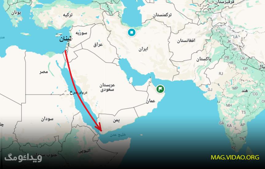 یمن اسراییل فاصله 1